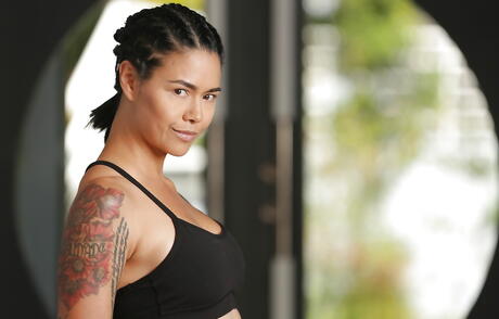 Lovely american milf Dana Vespoli reveals big tits and sexy ass 