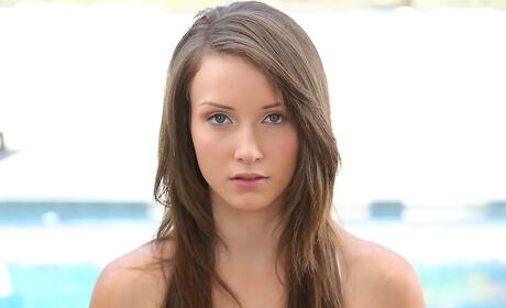 Superb women Natasha Malkova and Malena Morgan in sexy undies licking wet pussies during hot lesbian sex at pool