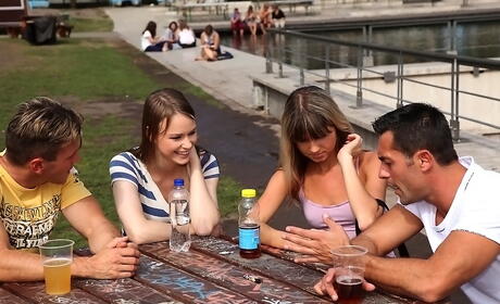 Sexy cuties Gina Gerson and Beata Undine in hot groupsex 