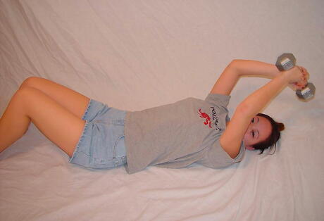 Svelte asian teen China in hot lingerie revealing her butt and masturbating with sex toy 