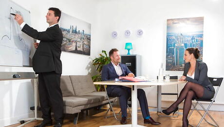 Very attractive czech wife Mea Melone in xxx hardcore action in office