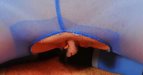 Slim brunette babe Nivea in pantyhose showing tiny tits and spreading her legs 