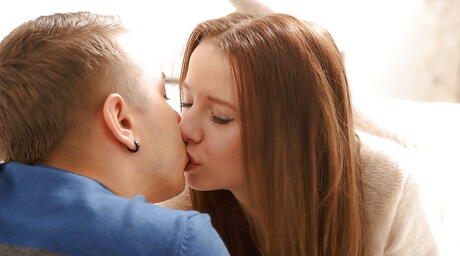 Slim byelorussiann youthful Olivia Grace suck cock and take it in the ass 