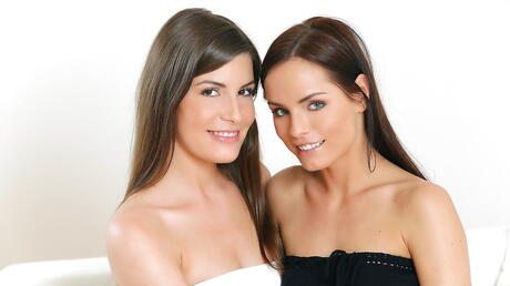 Superb women Sindy Black and Kari in sexy shorts licking tasty pussies in the hot lesbian sex 