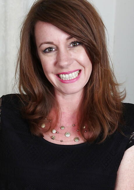 Superb milf Joanie Bishop in hot undies exhibits her ass and hairy twat 