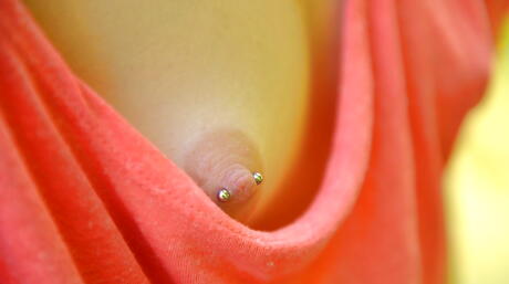 Hot spanish teen Amber Nevada in skirt exhibiting small tits and toying outdoor