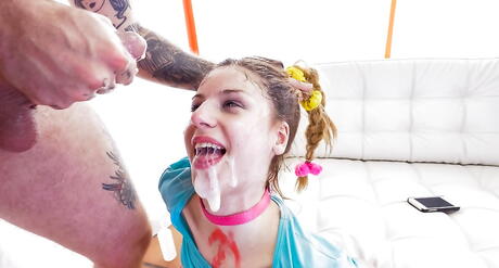 Hot brittish porn star Stella Cox drilled in the ass after good blowjob 