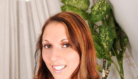 Sylphlike teen Joanna Sweet showing small tits and spreading her legs 