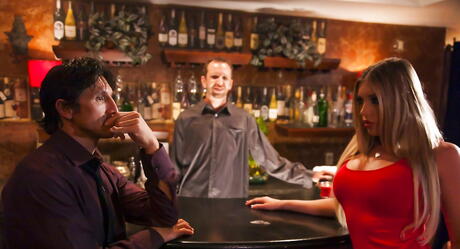 Sexy american blond milf Samantha Saint has some cock sucking and fucking fun 