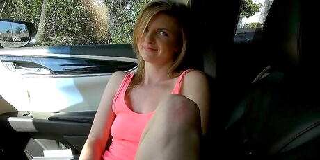 Hot blonde cutie Sally James in panties spreading her legs 