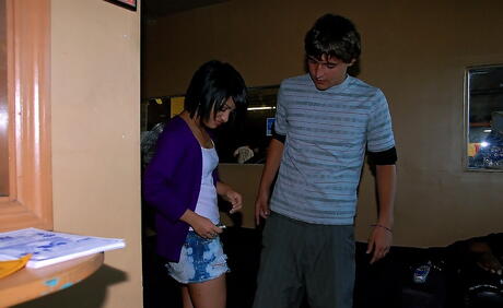 Hot Stacy Miller suck cock and fuck in her shaved pussy 