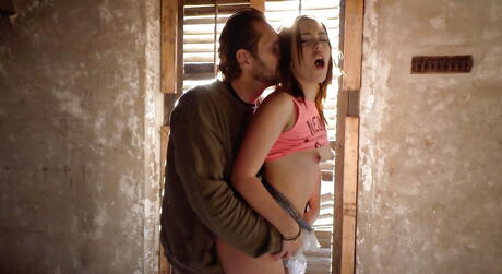 Sexy spanish brunette Zoe Doll in fancy skirt enjoy hardcore threesome sex 