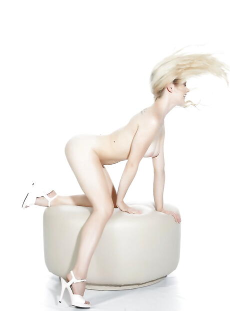 Stunning american blond young Alli Rae in uniform outfit showing big hooters and spreading her legs 