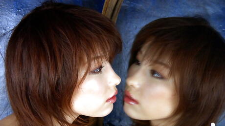 Rangy japanese teen Akane Sakura exhibiting big titties and spreading her legs 