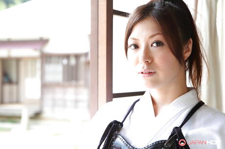 Deluxe japanese dark-haired Jun Sena in softcore shooting 