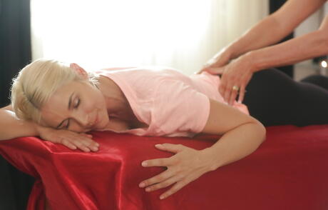 Seductive mommies Magdalene St Michaels and Sarah Vandella licking hot pussies during hot lesbian sex 