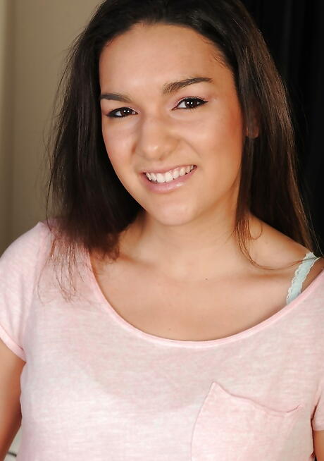 Sexy young Brooke Lexington exhibiting tiny tits and spreading her legs 