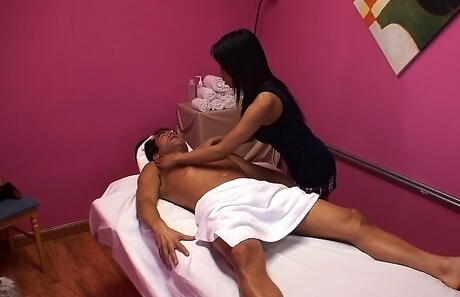 Curious asian Mya drilled after good suck 