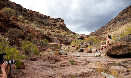 Slim czech brunette Lady Dee unveils tiny tits and sissy at pool