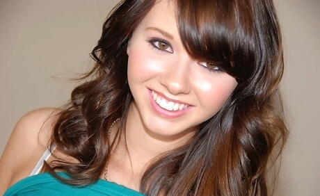 Sylphlike teen Zoey Ray in hot lingerie reveals big knockers and spreads her legs 