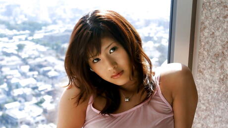 Slender japanese teen Sara Tsukigami in hot underwear revealing tiny tits and hot ass in shower