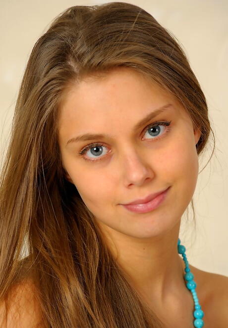 Slim byelorussiann blond young Kristel A showing small tits and spreading her legs 