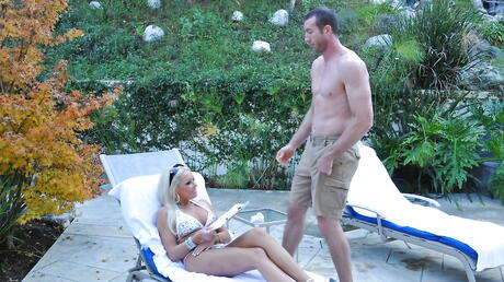 Appealing slovak blonde milf Diana Doll suck rod and fuck outdoor