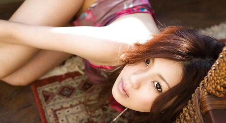 Shapely japanese cutie Ryo Shinohara exhibits small tits and vagina 