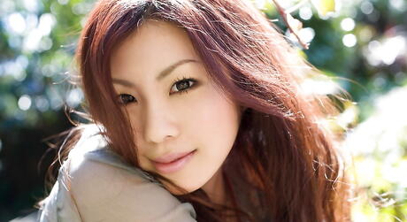 Amazing japanese babe Ryo Shinohara in hot posing on camera outdoor