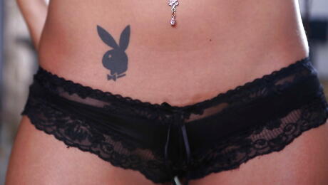 Luscious hungarian teen Kyra Hot in sexy lingery reveals big knockers and spreads her legs 