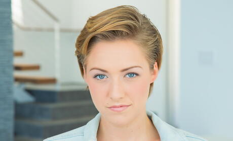 Foxy american youthful Bailey Bae uncovers tiny tits and hairy pussy 