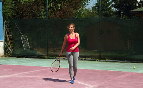 Stunning babes Amy Pink and Antonia Sainz in strapon fucking scene outdoor