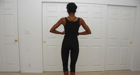 Hot black babe Krystal Blake bares big hooters and spreads her legs 