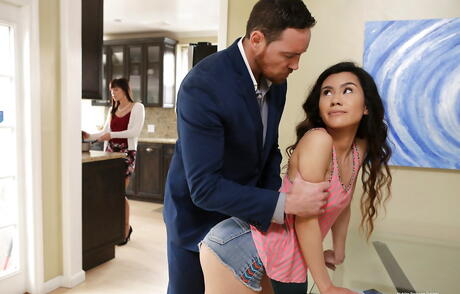 Luscious teen Christian Charity enjoy hardcore groupsex 