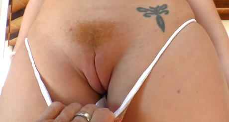 Very attractive american cutie Maddy Oreilly exhibits her ass in hot panties and toys her pussy outside