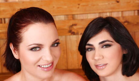 Very attractive women Luna Amor and Joanna Bliss make soft lesbian action 