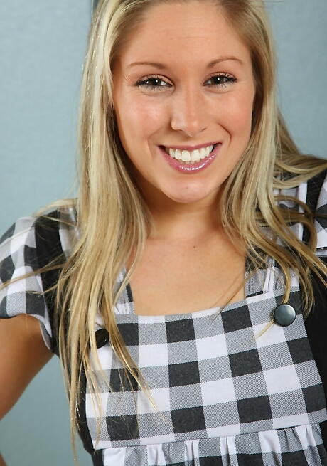 Rangy blonde teen Malia exposing small tits and spreading her legs 