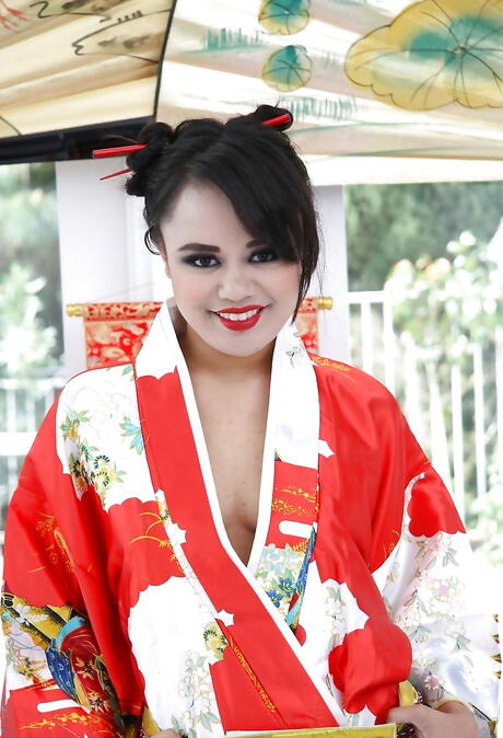 Excellent american milf Annie Cruz exhibiting big hooters and hairy pussy 