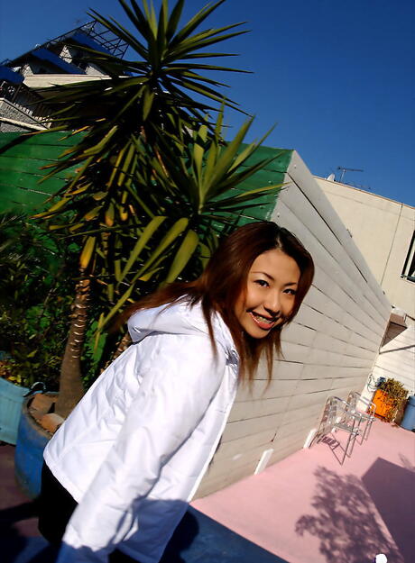 Seductive japanese cutie Sumire shows big boobies and butt 