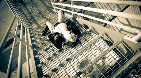 Attractive american milf Joanna Angel in sexy skirt exposes her butt and nice pussy outdoor