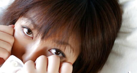 Facinating japanese cutie Sakura Shiratori in sexy panties shows big knockers and ass 