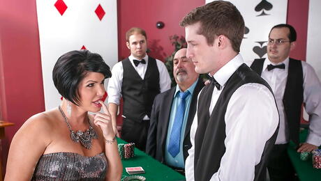 Seductive american dark-haired milf Shay Fox banged hard after hot cock suck 