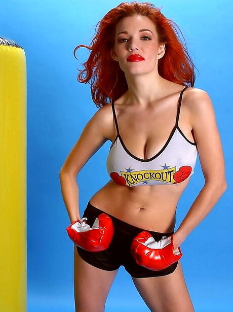 Sexy british red-haired Danielle Riley in hot erotic scene 