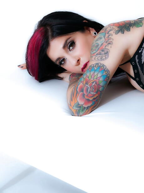 Alluring american milf Joanna Angel reveals big boobs and masturbates with dildo 
