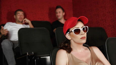 Charming american milf Rayveness blowing rod 