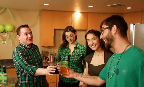 Very attractive women Jericha Jem and Piper Perri in amazing group sex scene on the party