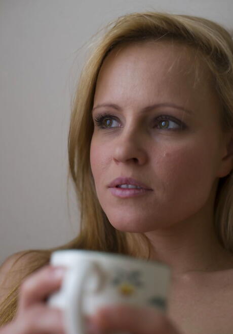 Rangy babe Monica Sweet in tight jeans revealing small tits and masturbating 