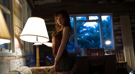 Seductive japanese cutie Emi Harukaze revealing big hooters and sexy ass in shower