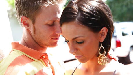 Seductive colombian milf Ariella Ferrera in panties banged hard after good cock suck outdoor