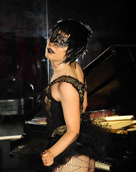 Excellent hungarian milf Nikki Blue bares her butt in uniform and spreading her legs 